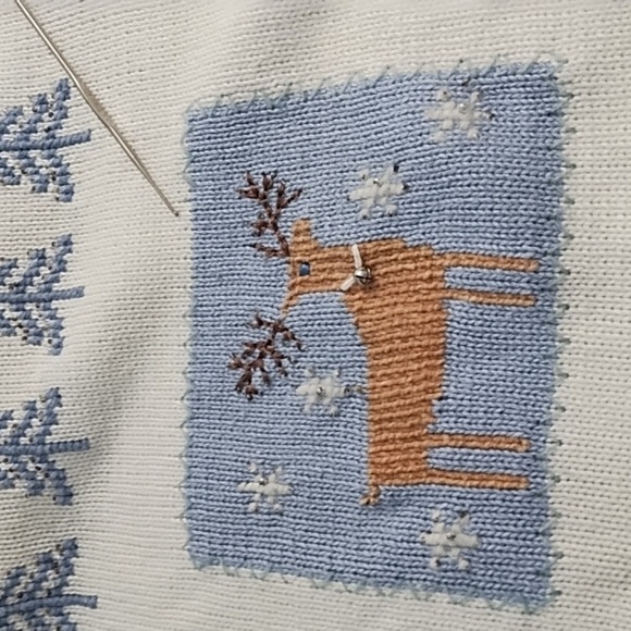 Marisa Christina1X Winter Jingle Bells Pastel Holiday Cardigan Winter Sweater - Picture 11 of 17